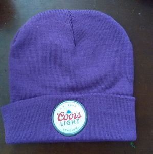 Coors Light Beanie US Bank Stadium Purple Vikings NWOT